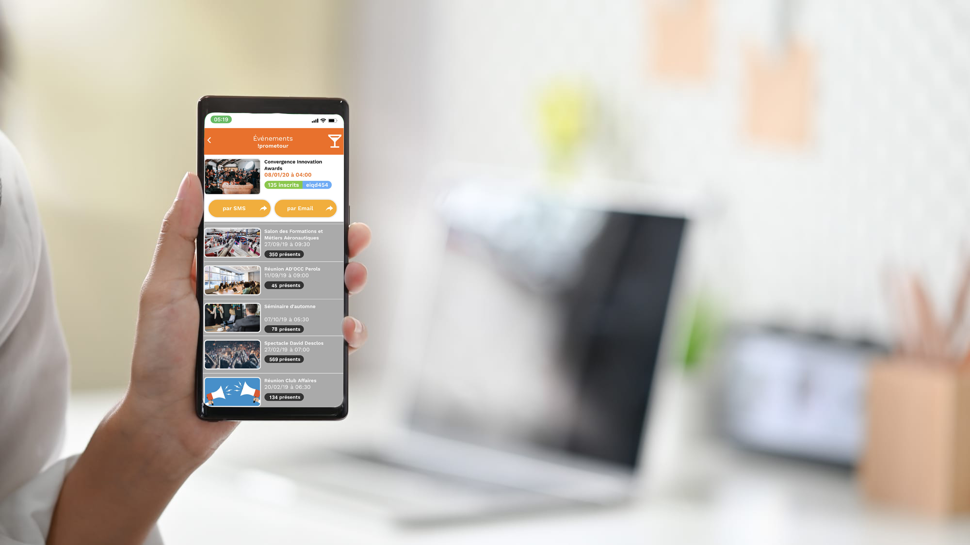 Application Teoola Events